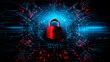 © Fantastic - cyber security lock technology background