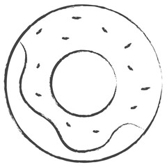 Wall Mural - Hand drawn Donuts illustration icon