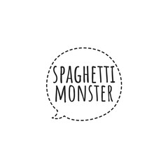 Wall Mural - ''Spaghetti Monster'' Funny Pasta Quote Design