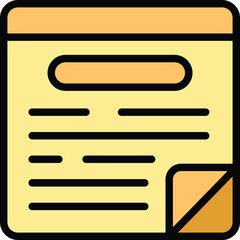 Poster - Web case study icon outline vector. Business success. Learn data color flat