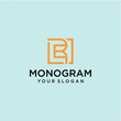 monogram logo design with letters e and r