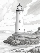 A Lighthouse In Black And White