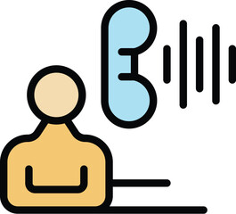 Poster - Video call icon outline vector. Online group. Conference screen color flat