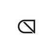letter cv continue line geometric logo vector