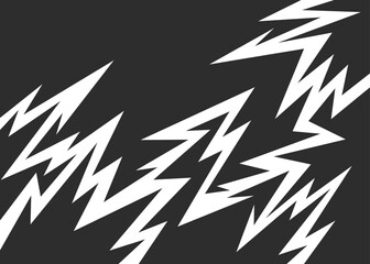 Poster - Simple background with jagged lightning pattern