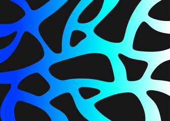 Poster - Abstract background with gradient color wavy line pattern