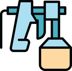 Poster - Work sprayer icon outline vector. Auto car. Paint gun color flat