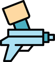 Poster - Paint sprayer icon outline vector. Spray gun. Car auto color flat