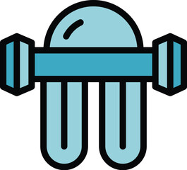 Poster - Osmosis machine icon outline vector. Water filter. Plant purifier color flat