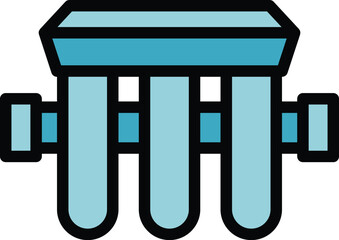 Poster - Osmosis equipment icon outline vector. Water filter. Purifier house color flat