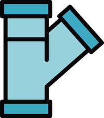 Poster - Osmosis pipe icon outline vector. Water system. Plant purification color flat