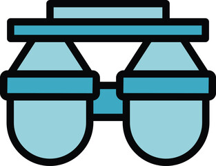 Poster - Osmosis system icon outline vector. Water filter. Plant equipment color flat