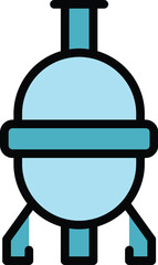 Poster - Room gas boiler icon outline vector. Hot energy. Central thermal color flat