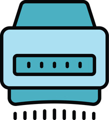 Sticker - Electrical dryer icon outline vector. Hand air machine. Paper drier color flat