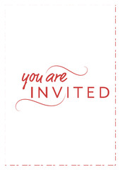Poster - Digital png illustration of you are invited text on transparent background