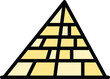 Africa pyramid icon outline vector. Ancient egypt. Cairo desert color flat