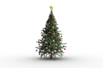 digital png illustration of christmas tree on transparent background