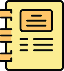 Poster - Notebook workflow icon outline vector. Arrow progress. Manager teamwork color flat