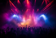 © Syed Qaseem Raza - Concert Stage Scenery With Spotlights and Colored Lights, realistic image