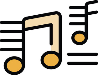Poster - Review music app icon outline vector. Social customer. Online help color flat