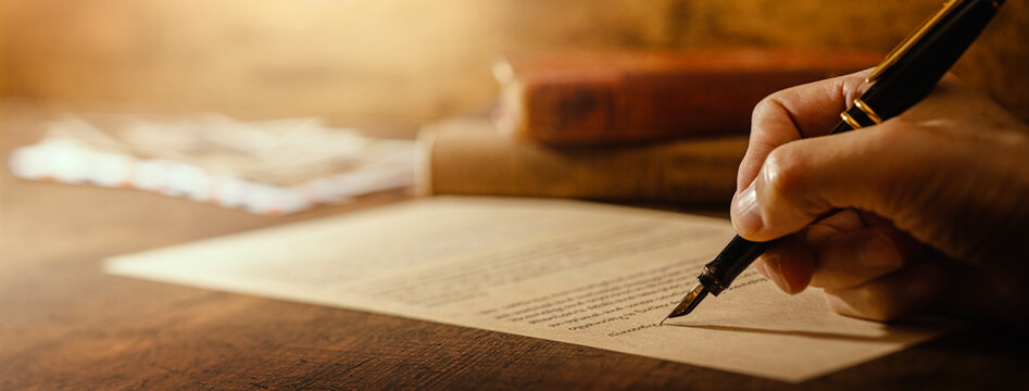The person who is writing a letter
