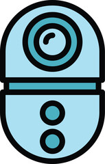 Poster - Screen video intercom icon outline vector. Door system. Entrance control color flat