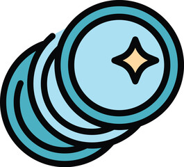 Poster - cleaning dish icon outline vector. detergent liquid. wash product color flat