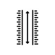 © WEBTECHOPS - Black line icon for length