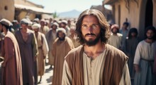 Jesus Walking The Streets Of Jerusalem