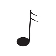 Sticker - music note icon vector