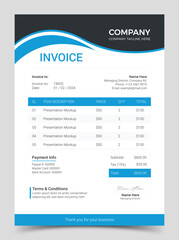 Business corporate creative invoice template. Business invoice for your business, print ready invoice template