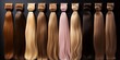 AI Generated. AI Generative. Beautiful salon makeup beauty hair extension different colors. Can be used for shop promotion