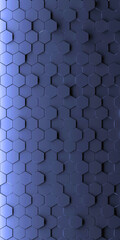 Leinwandbilder - 3D image of a decorative panel from hexagons. Background and texture. Smartphone wallpaper.