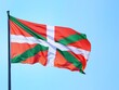 Basque Country flag or ikurriña waving sky, The symbol of the Basque Country Autonomous Community