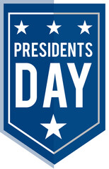 Wall Mural - digital png illustration of presidents day text on transparent background