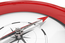 Digital Png Illustration Of Red Compass On Transparent Background