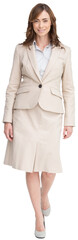 Poster - Digital png photo of caucasian businesswoman on transparent background