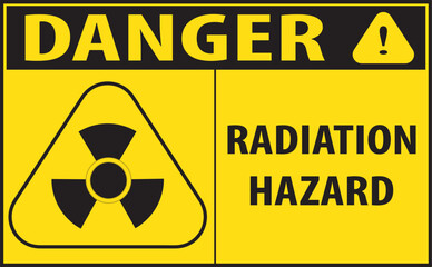 Canvas Print - Radiation hazard industrial warning sign vector, radiation hazard warning sign vector