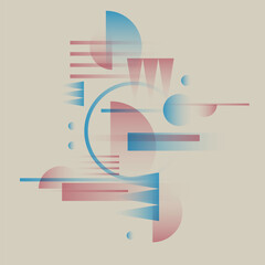 Poster - Abstract background with simple elements. An image with a composition of geometric elements and shapes.