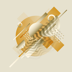 Poster - Abstract background with simple elements. An image with a composition of geometric elements and shapes.