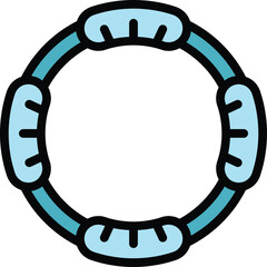 Poster - fitness ring icon outline vector. gym equipment. cardio weight color flat