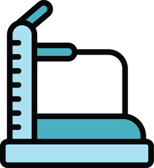 Poster - gym workout icon outline vector. exercise equipment. fitness training color flat