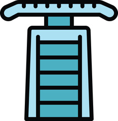 Poster - gym horizontal bar icon outline vector. workout fitness. sport health color flat