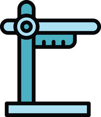 Poster - gym equipment stand icon outline vector. cardio sport. fit active color flat