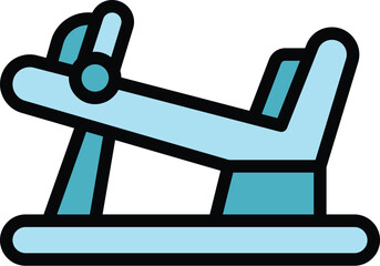 Poster - training legs equipment icon outline vector. fitness exercise. sport workout color flat