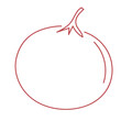 © Attachai - tomato vegetable hand drawing line illustration