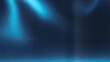 © Elena Uve - Blurred blue gradient tones abstract on dark grainy background. Glowing light. Large banner.