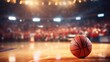 Basketball in the sport arena, blurred background, . Created using Generative AI technology.