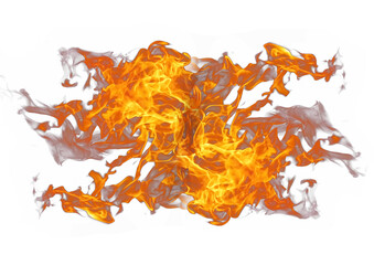Aufkleber - 3d illustration of fire flames burning in energy concept