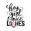 Lashes Qquote. Calligraphy phrase for girls, woman, beauty salon, lash extensions maker